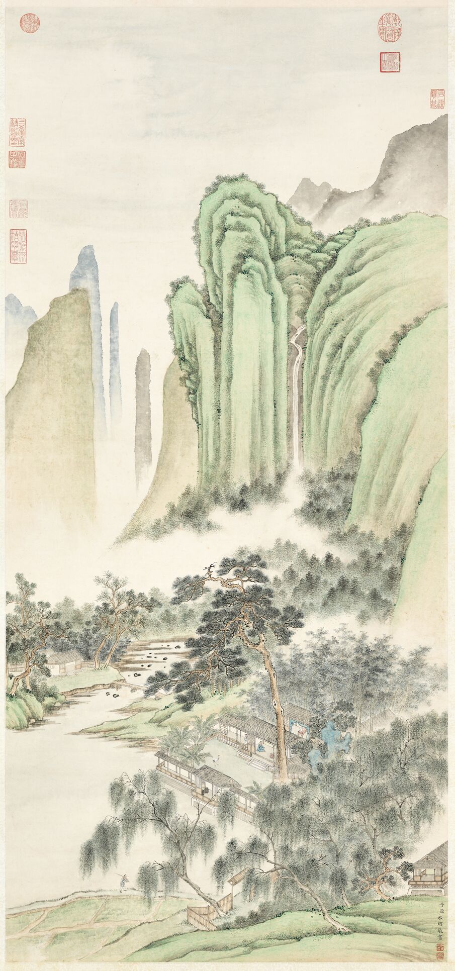 永瑢松壑层轩轴预览图