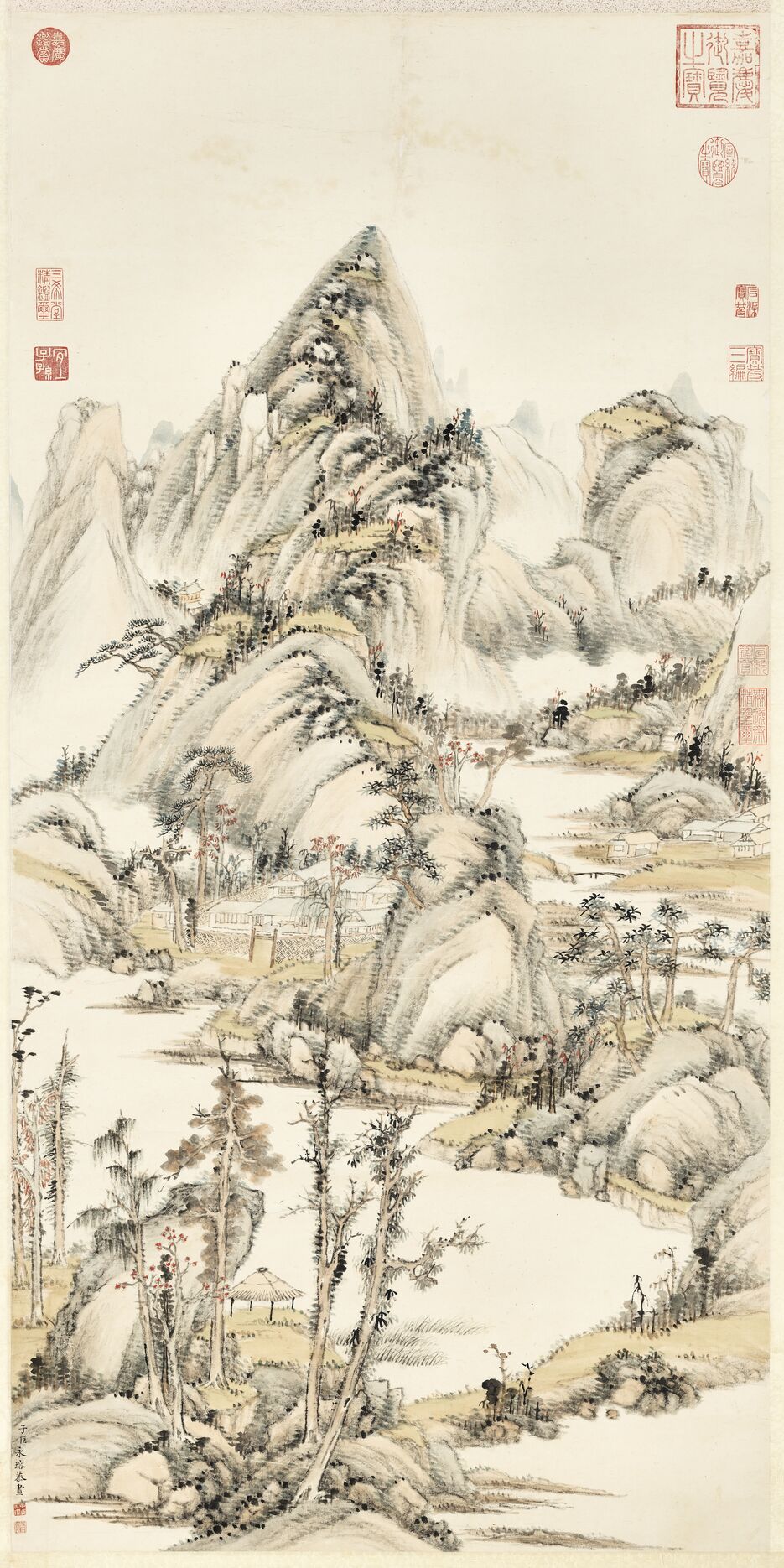 永瑢画山水轴预览图