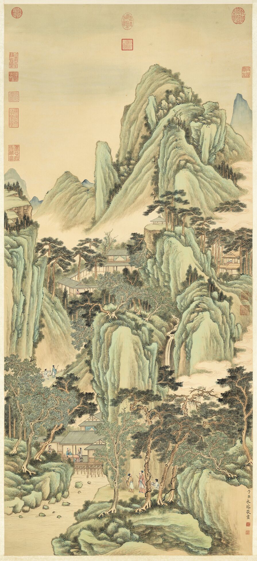 永瑢画松壑探奇轴预览图