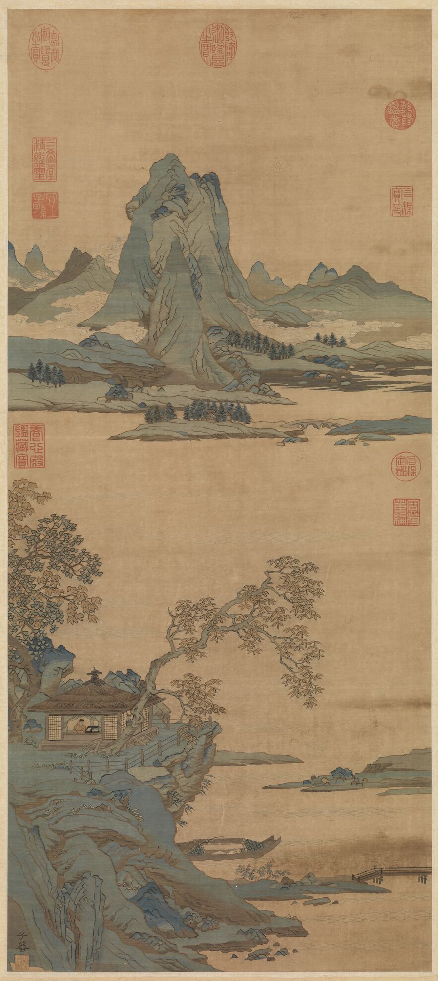 缂丝秋山诗意轴缩略图
