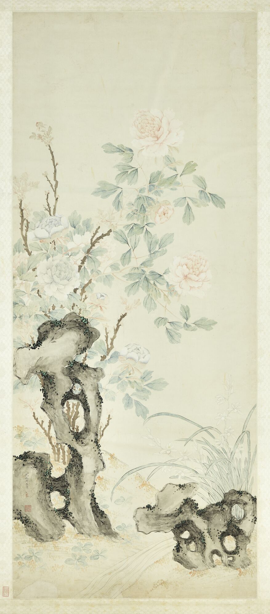 牡丹兰花轴预览图