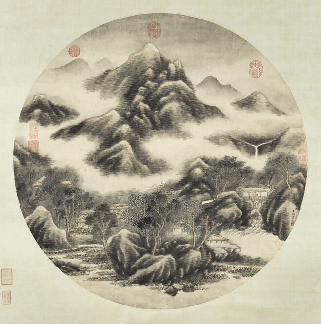 山村烟雨轴缩略图