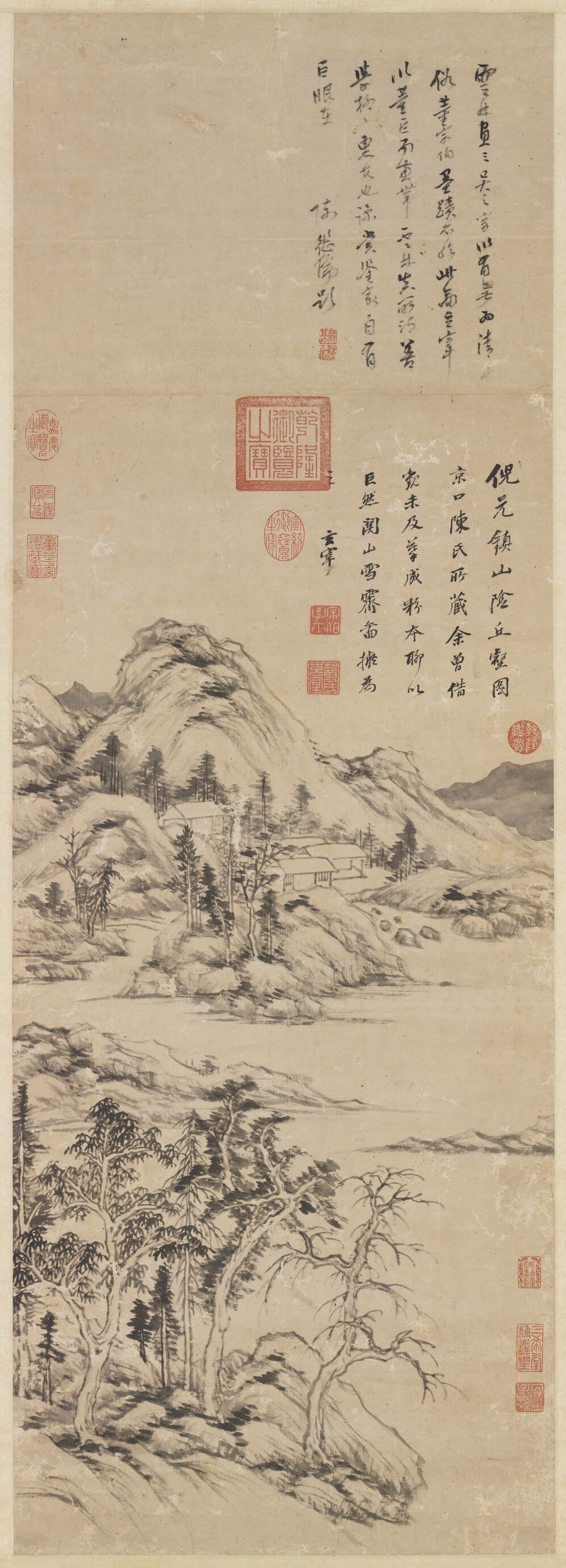 仿倪瓒山阴丘壑图预览图