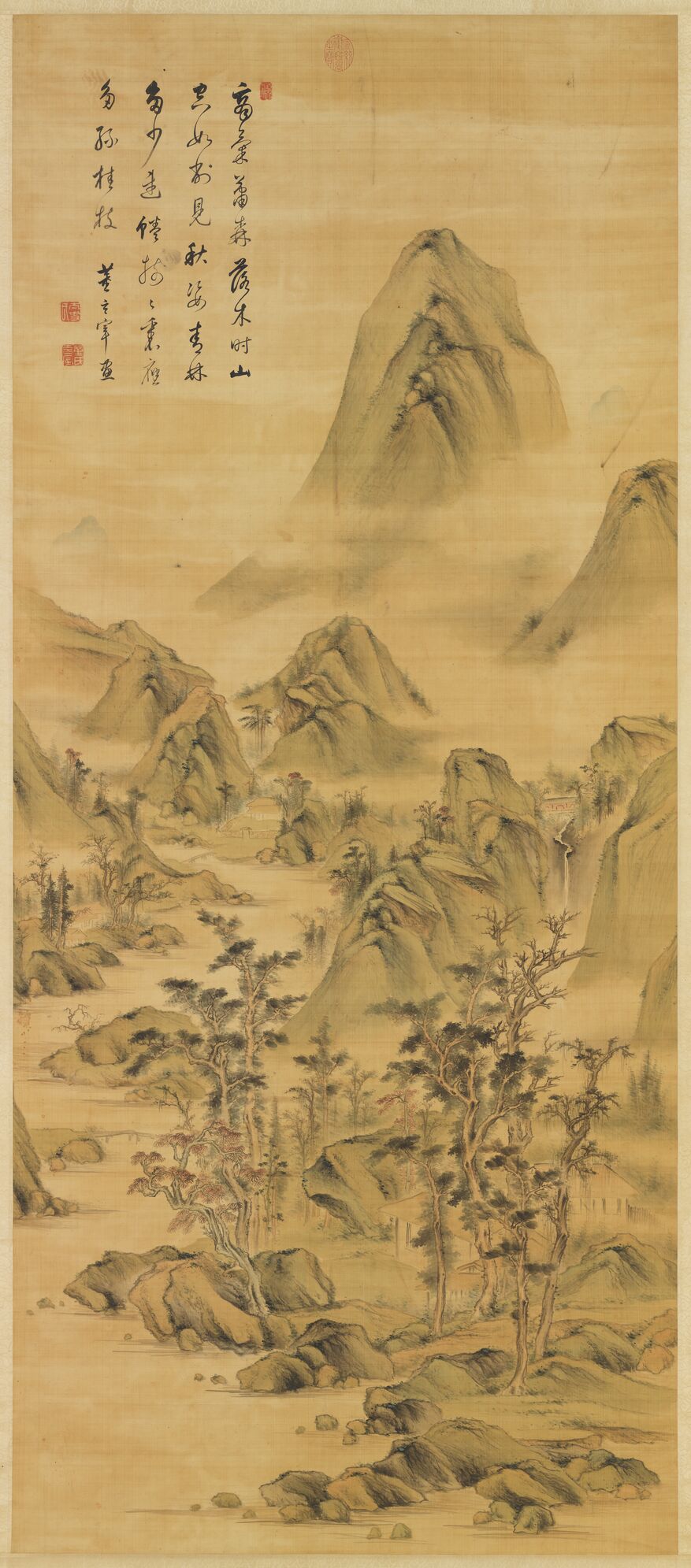 秋景山水图预览图