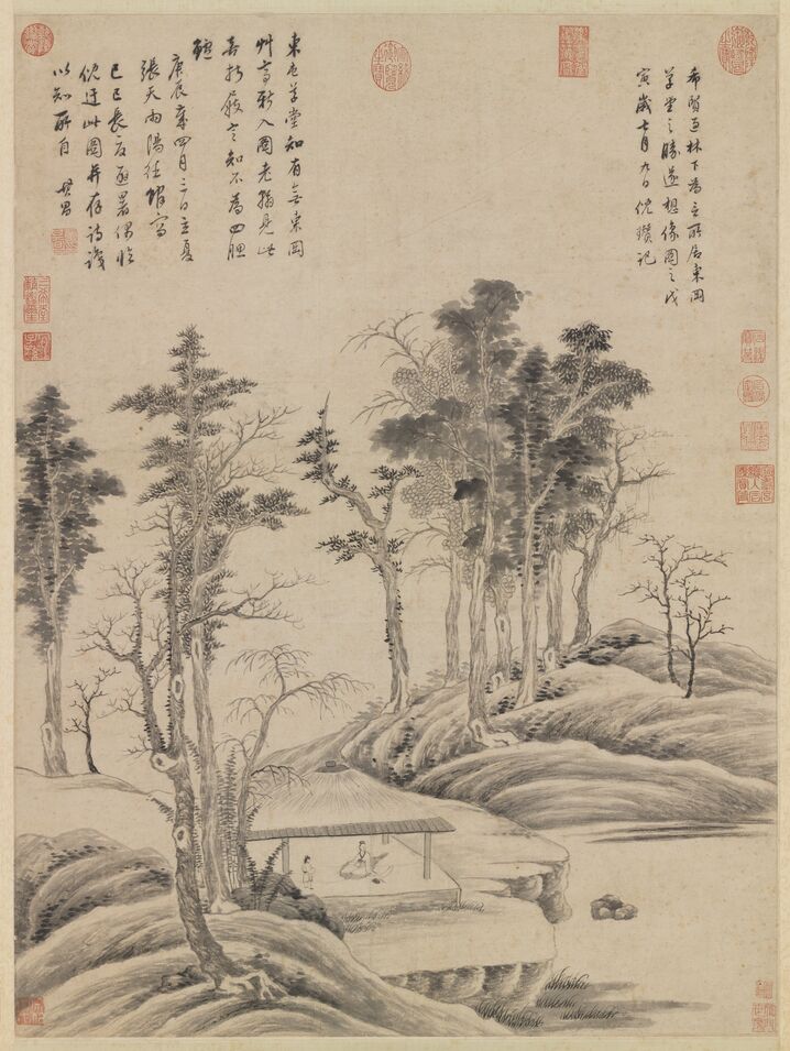 临倪瓒东冈草堂图预览图