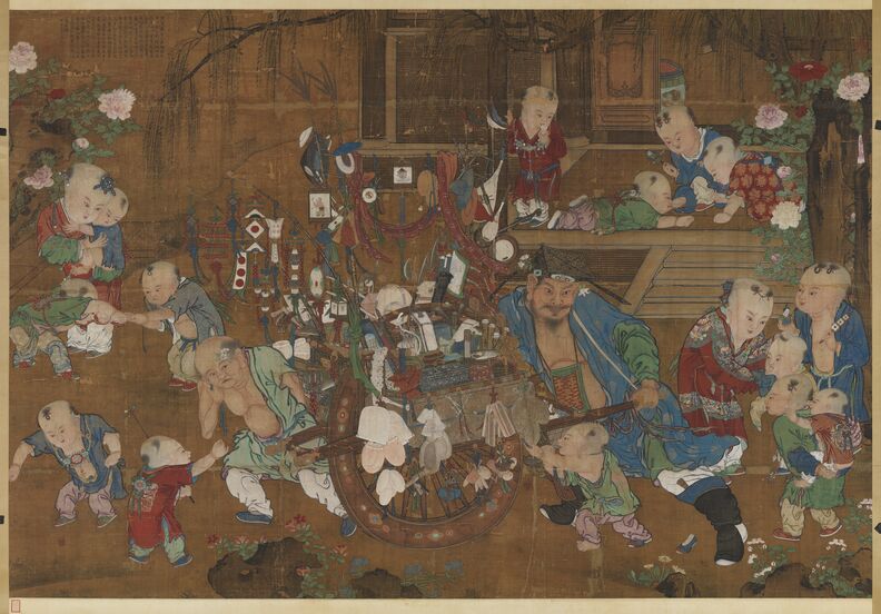 货郎图轴预览图