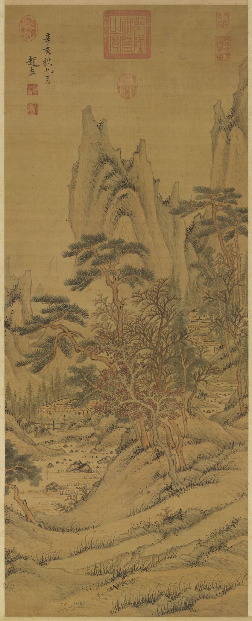 秋山红树图预览图