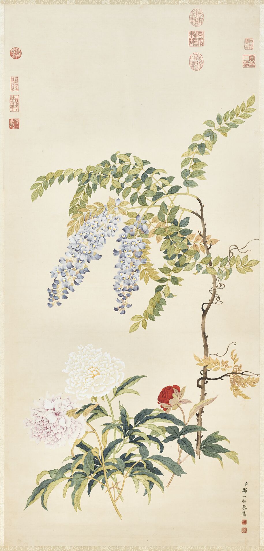 藤花芍药图预览图