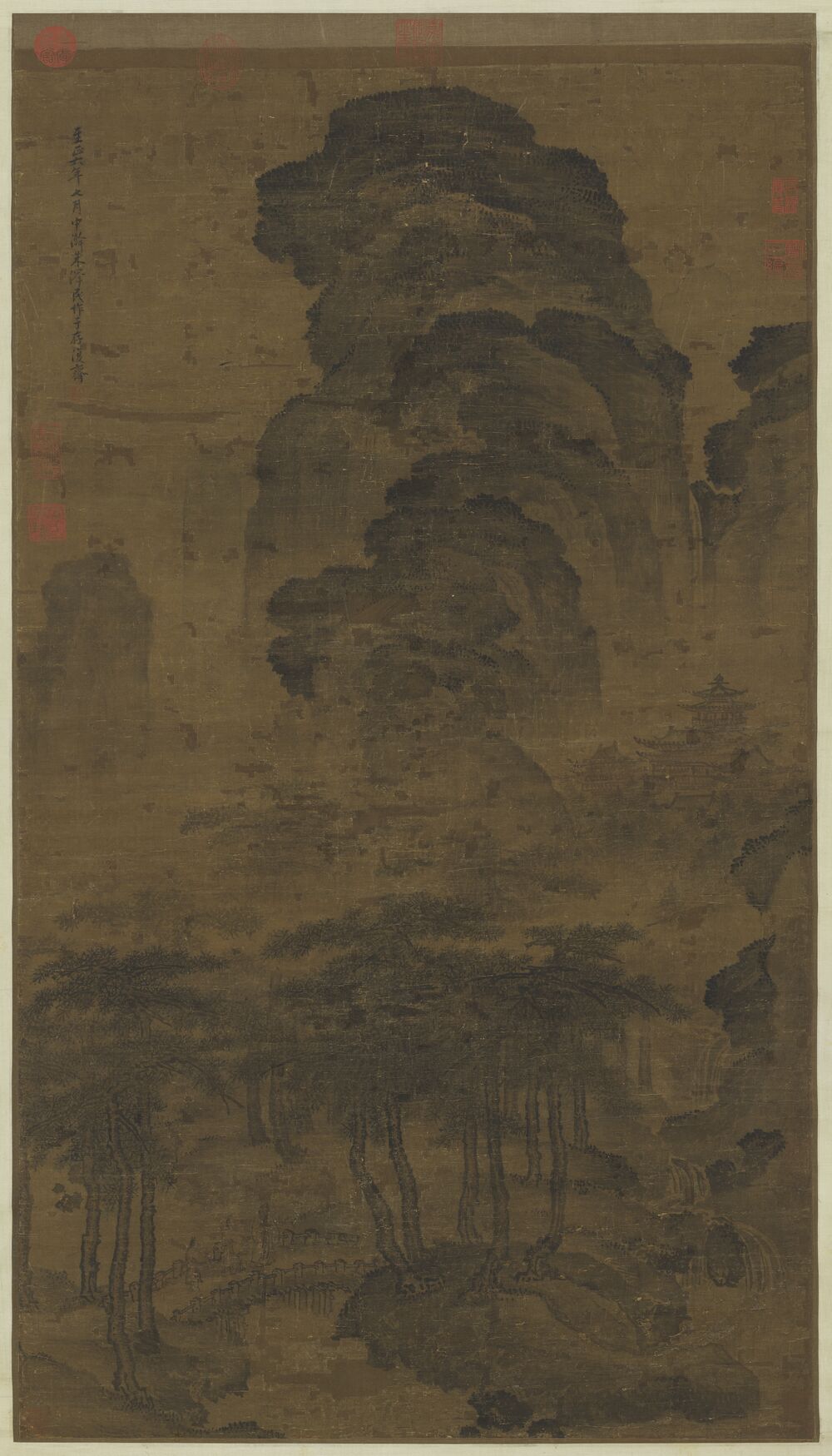 雨山喧瀑图预览图