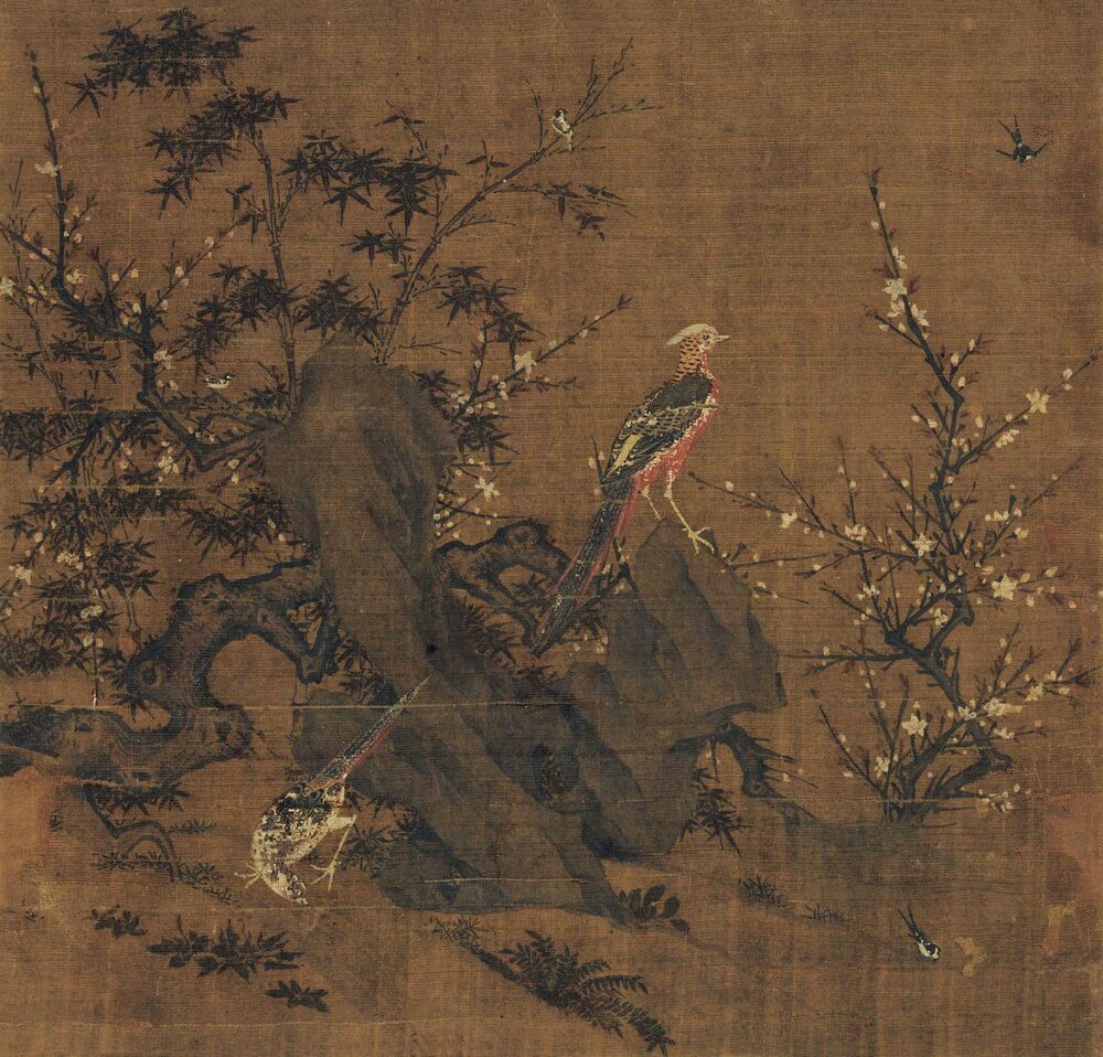 桃竹锦鸡图预览图