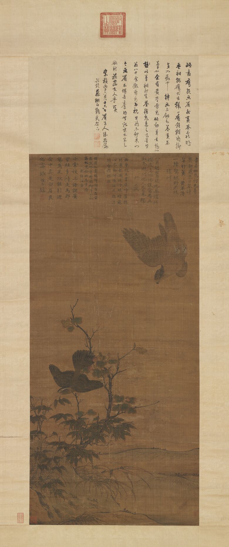 鹰逐画眉图预览图