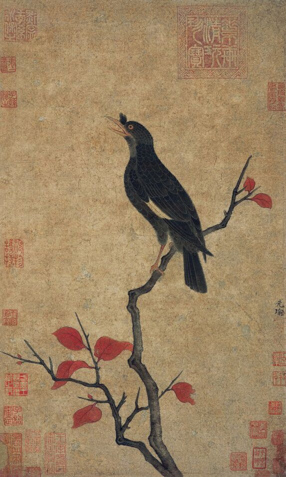 红叶小鸟图预览图