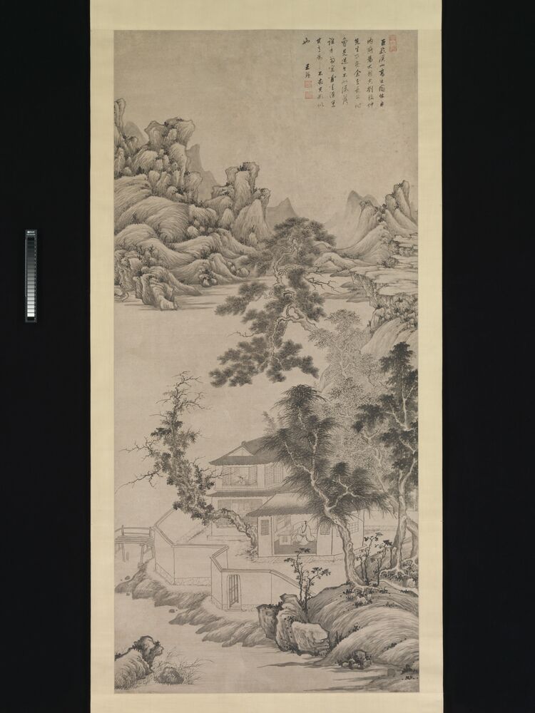 仿巨然溪山高士图预览图