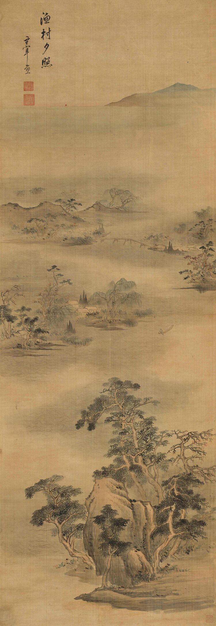 渔村夕照图预览图