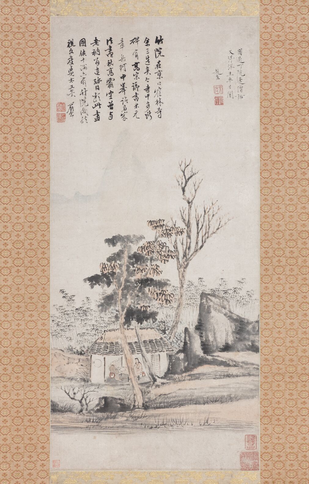 竹院逢僧图预览图