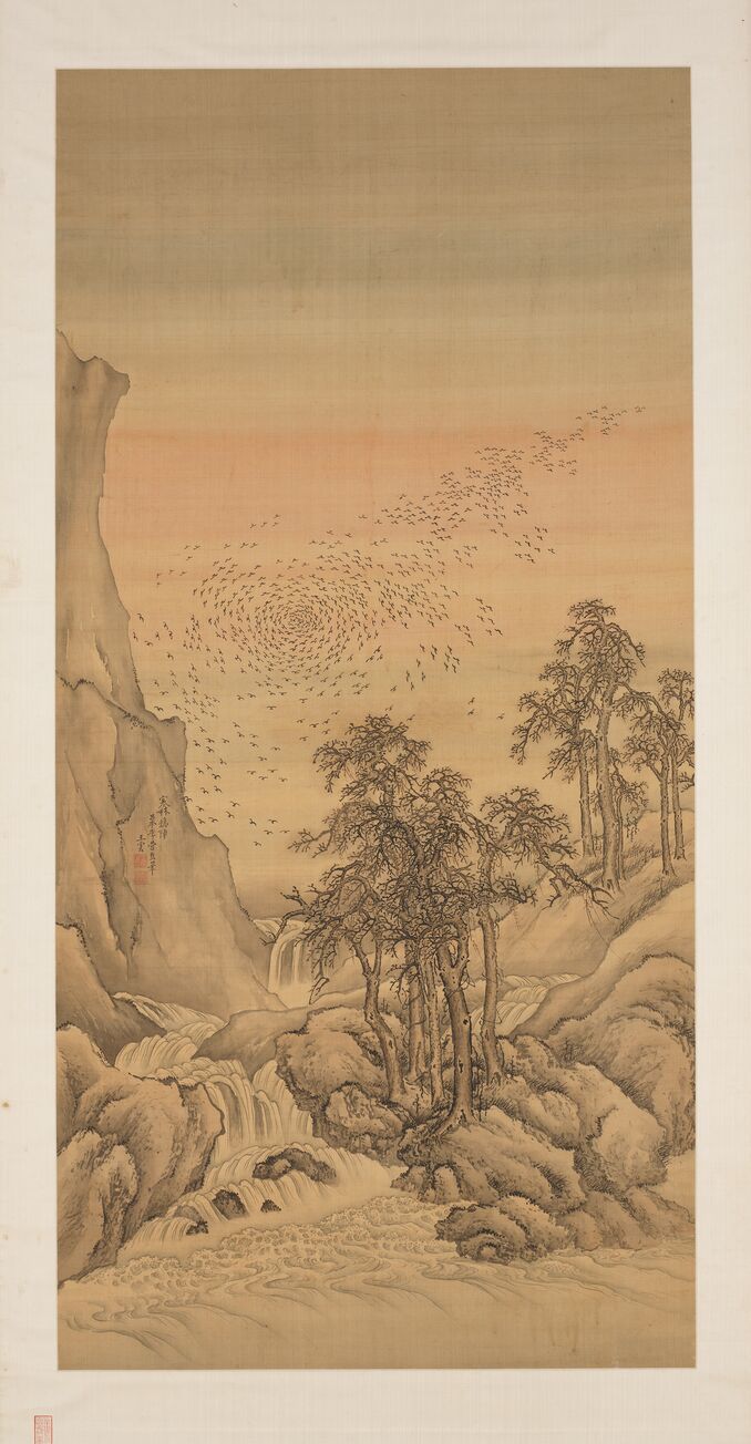 仿李成寒林鸦阵图缩略图
