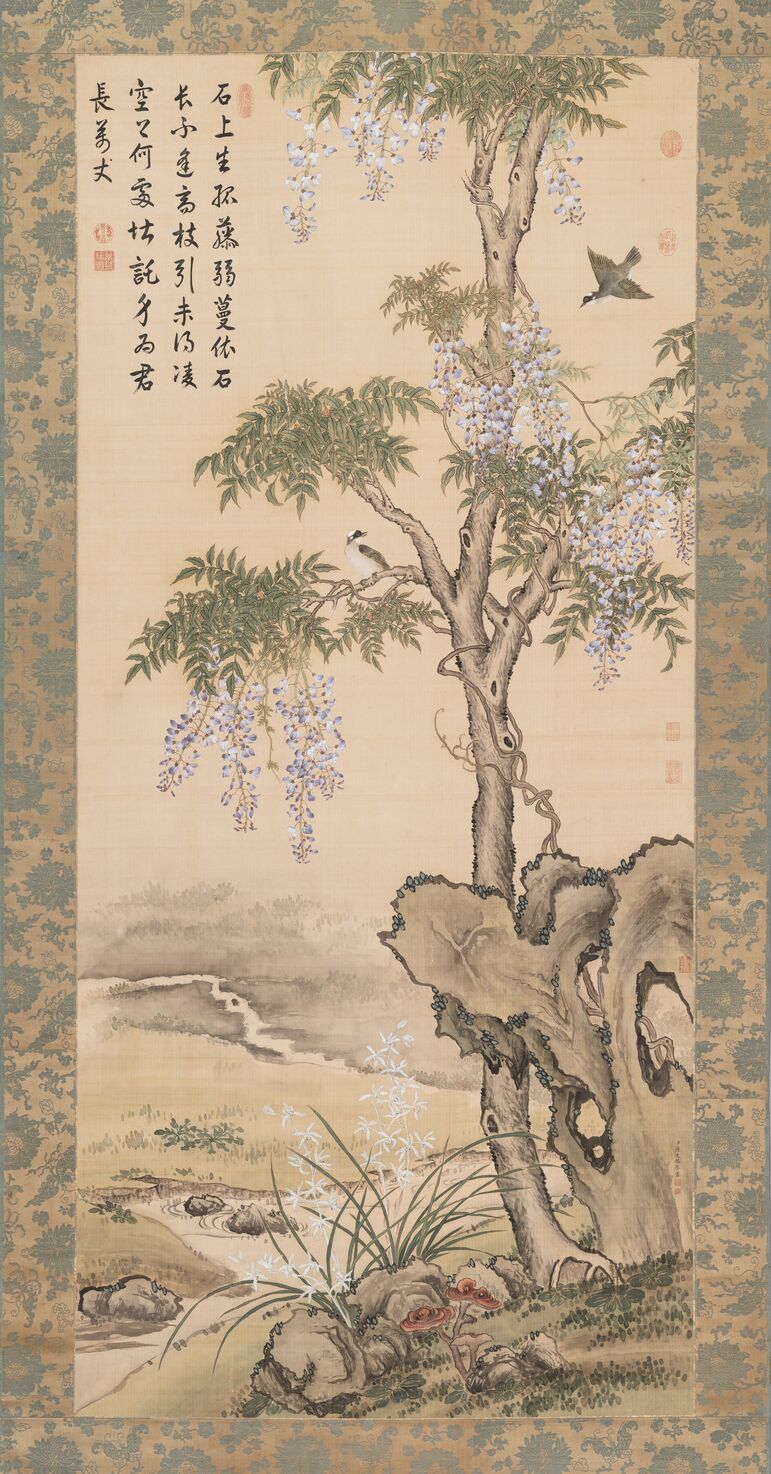 藤花山雀图预览图