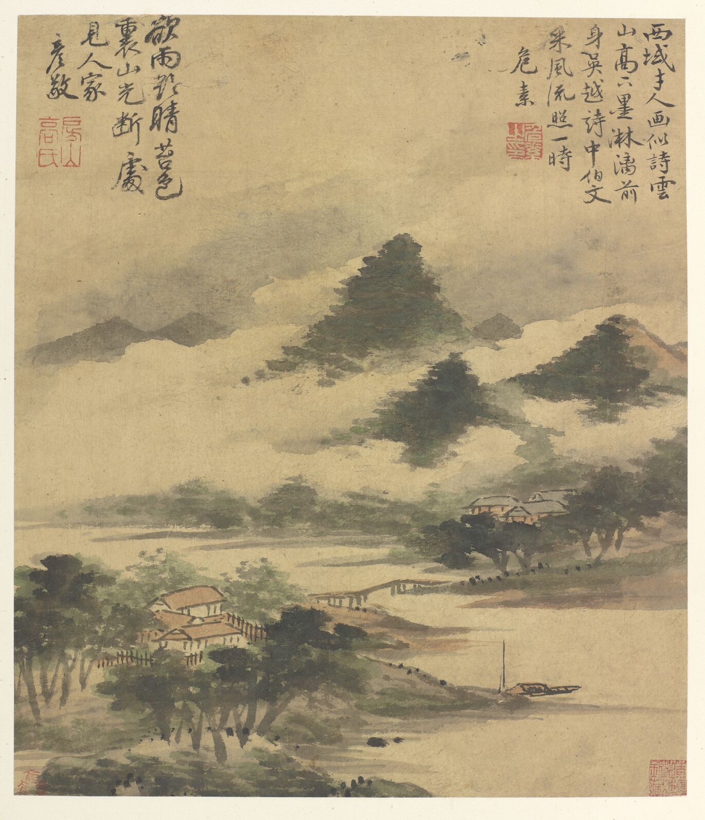 元明册页集-欲雨欲晴图预览图