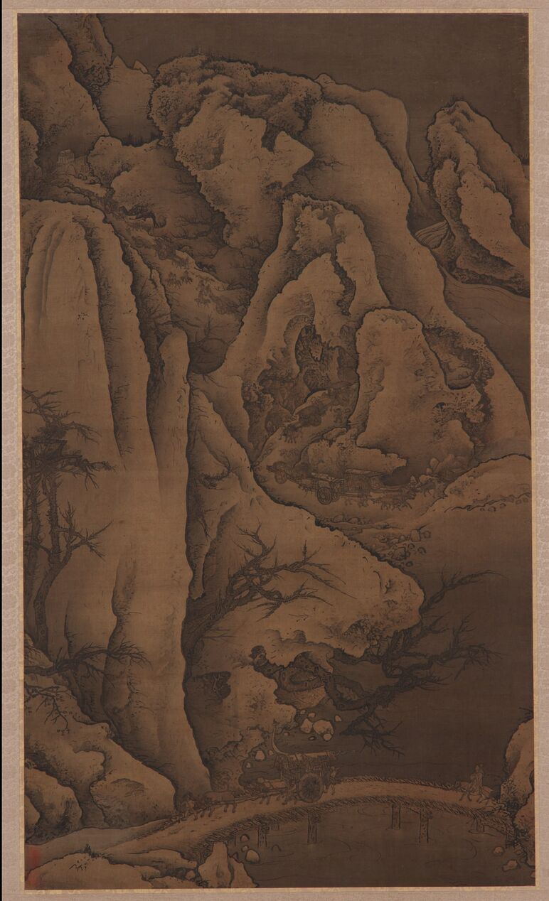 雪景山水图预览图