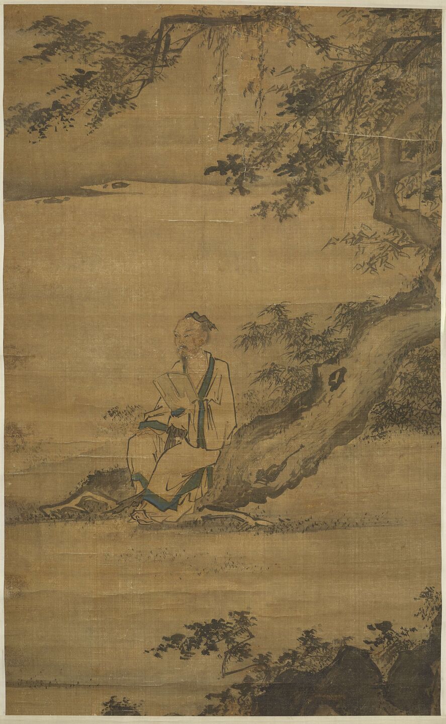 树下读书图预览图