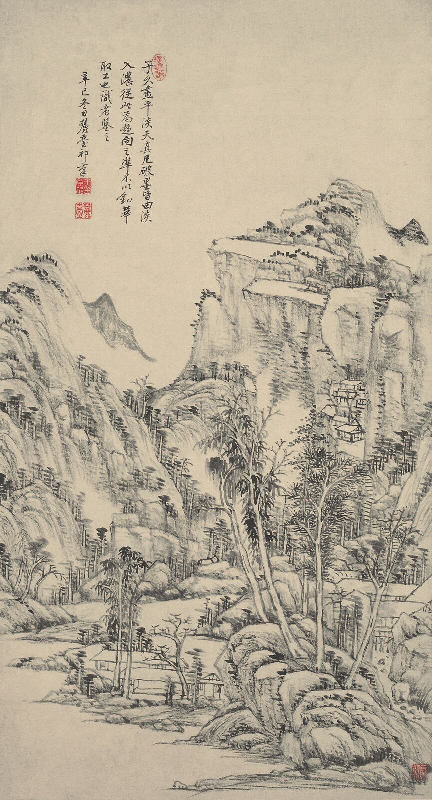 溪山林屋图预览图
