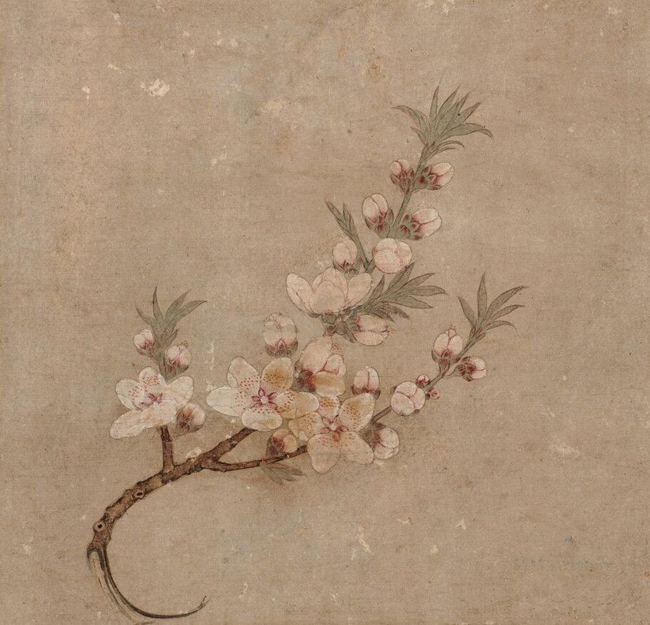 折枝桃花图预览图