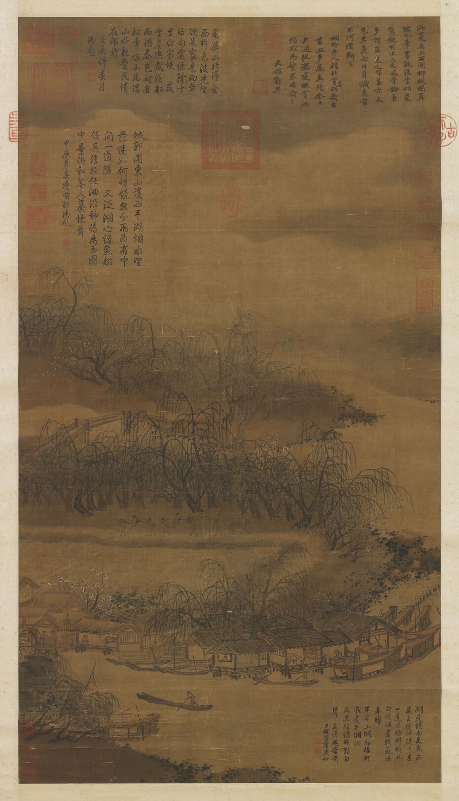 西湖柳艇图预览图