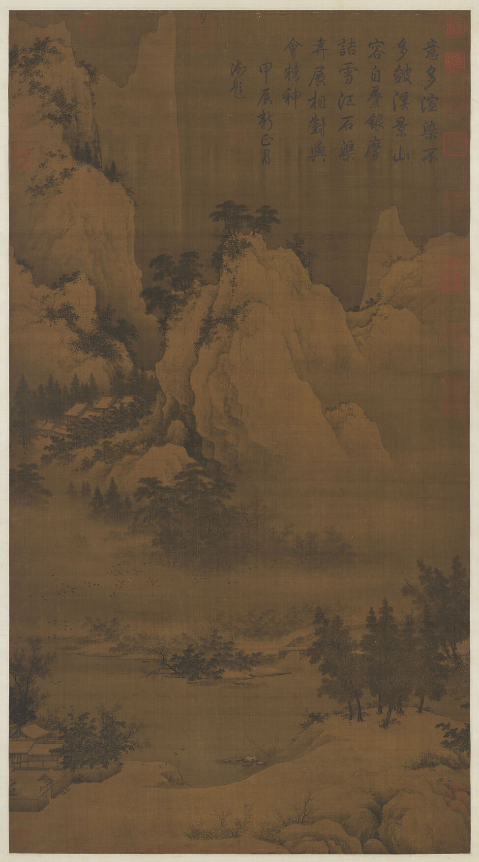 溪山暮雪图预览图