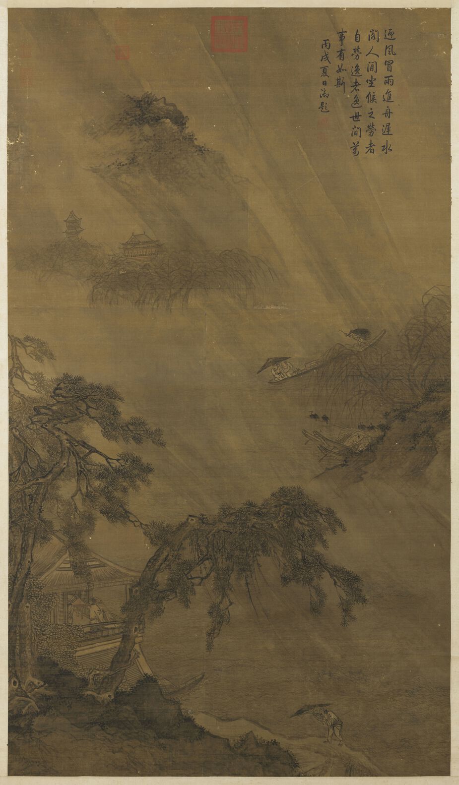 风雨归舟图预览图