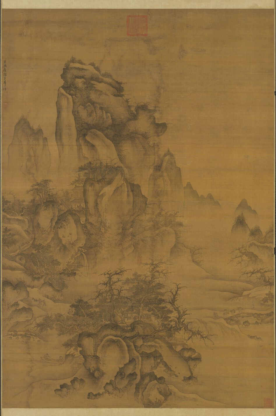 仿郭熙秋山行旅图缩略图
