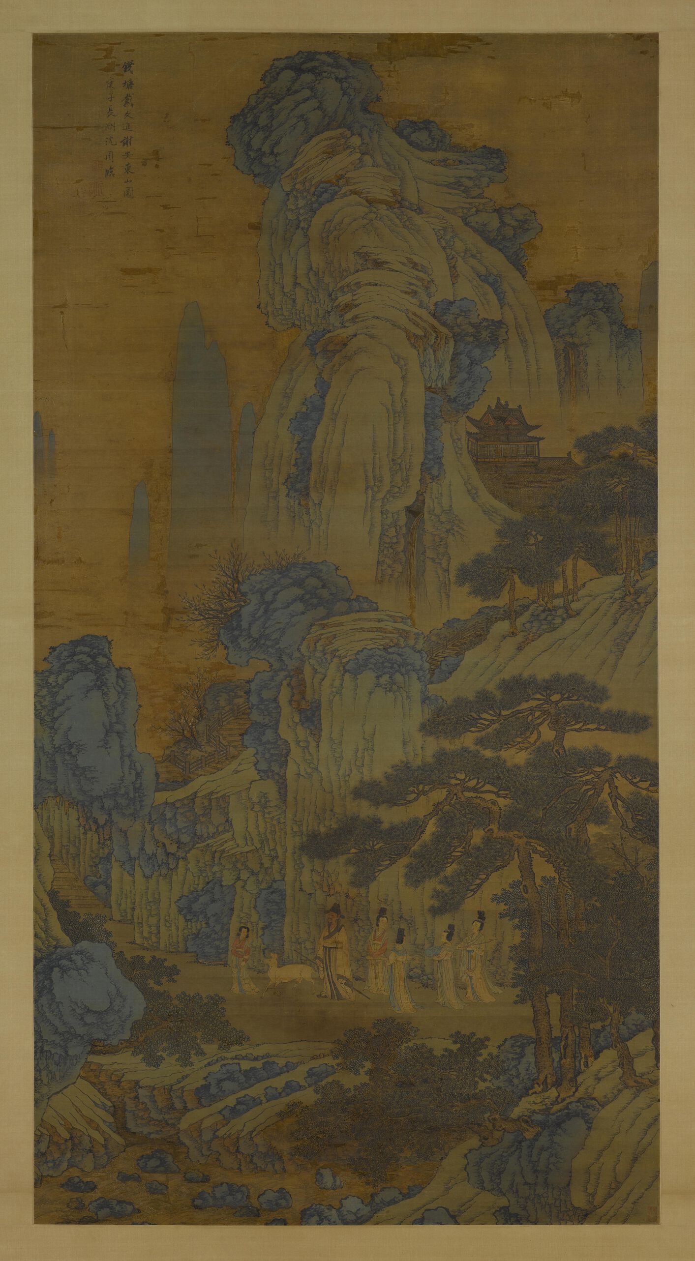 临戴文进谢安东山图预览图