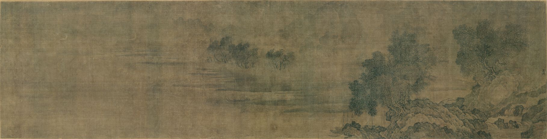 潇湘八景图卷之萧湘夜雨预览图