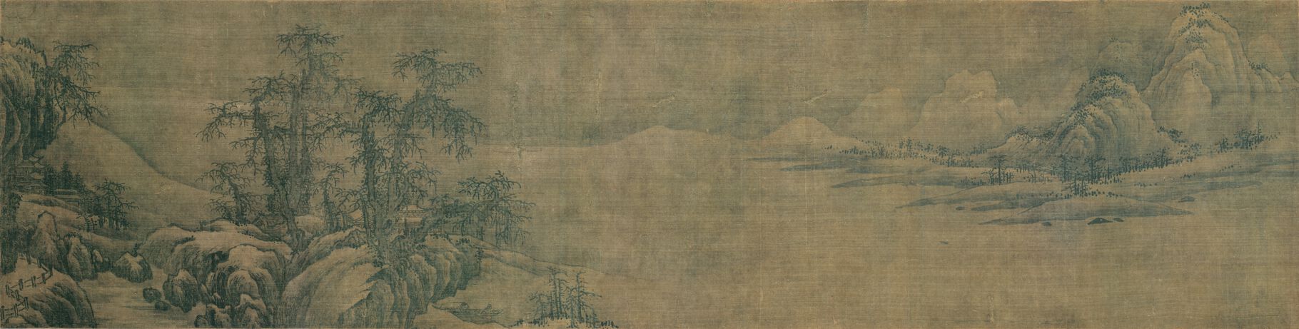潇湘八景图卷之江天暮雪预览图
