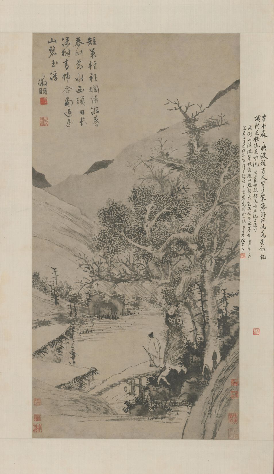 溪桥策杖图预览图