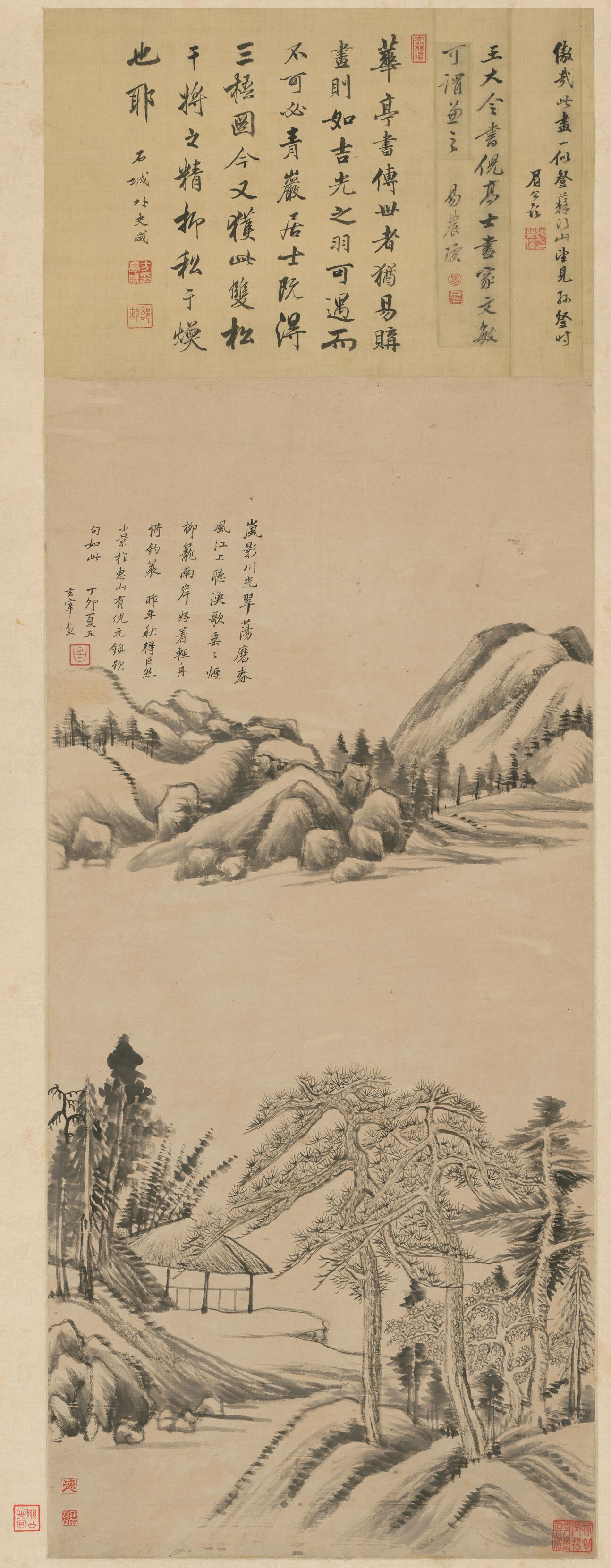 仿巨然山水图预览图