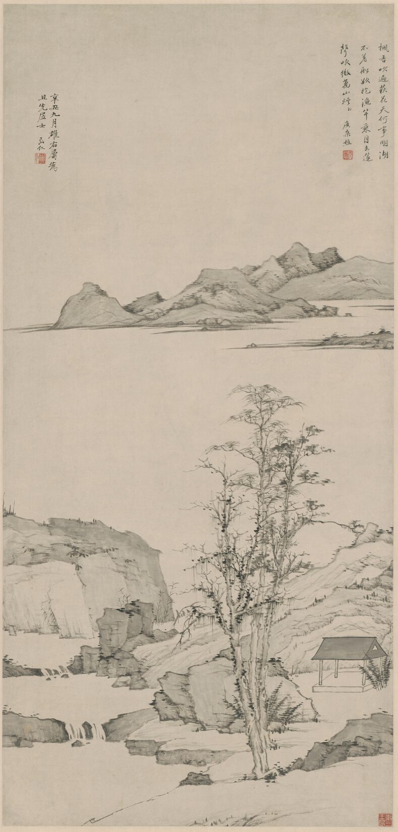仿倪瓒山水图预览图