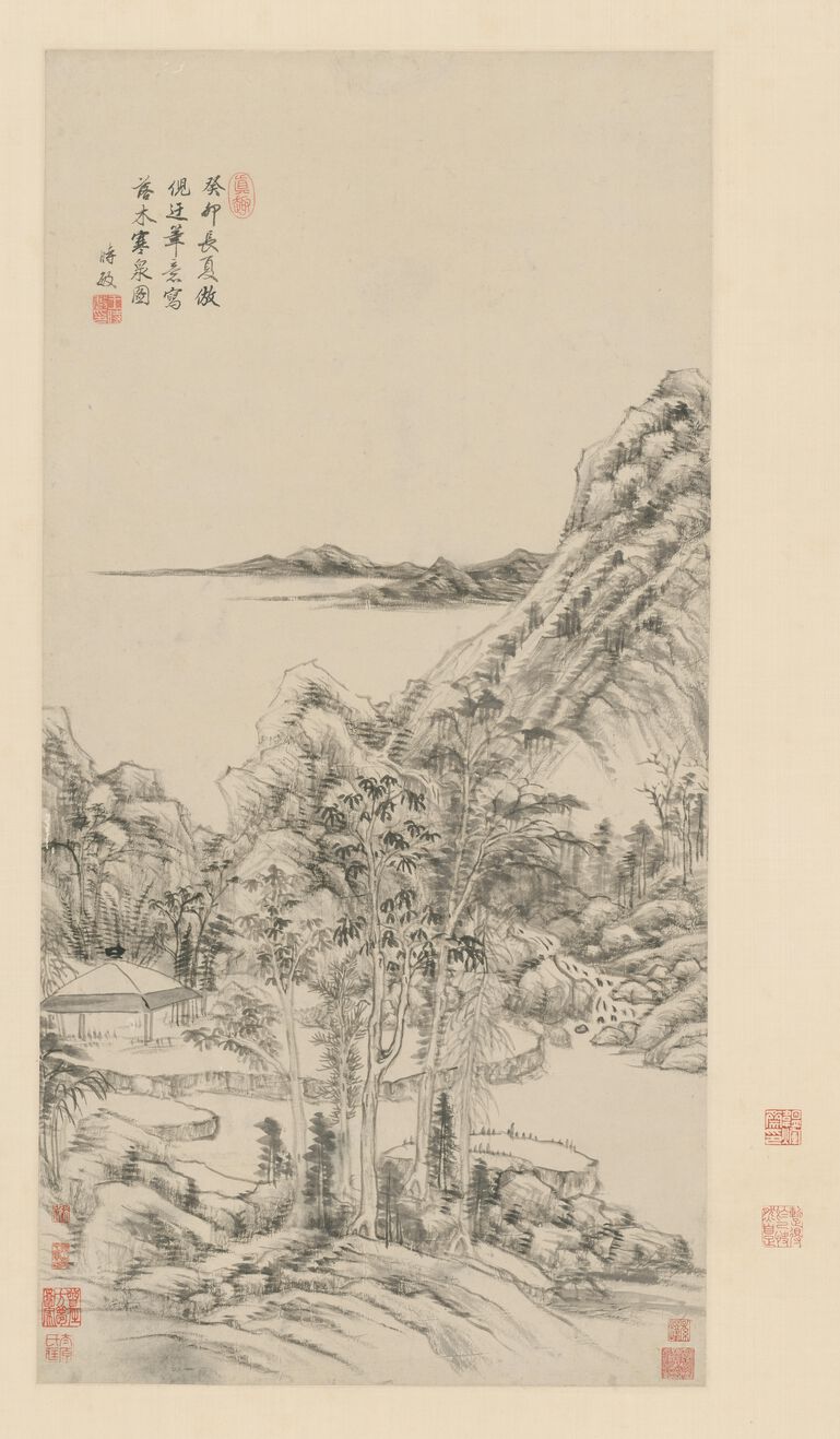 落木寒泉图预览图