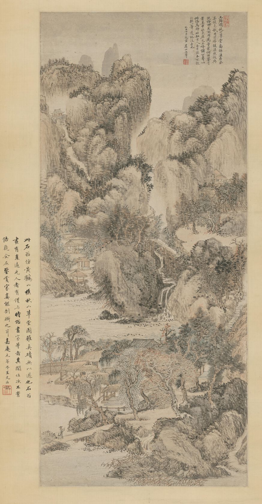 仿王叔明秋山草堂图预览图
