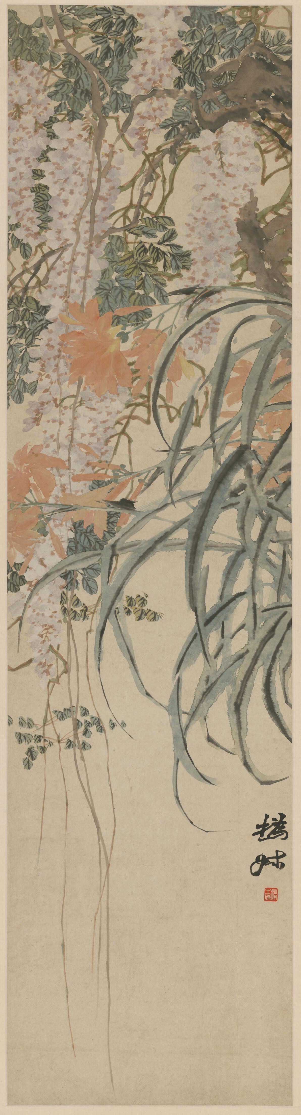 花卉条屏-紫藤预览图