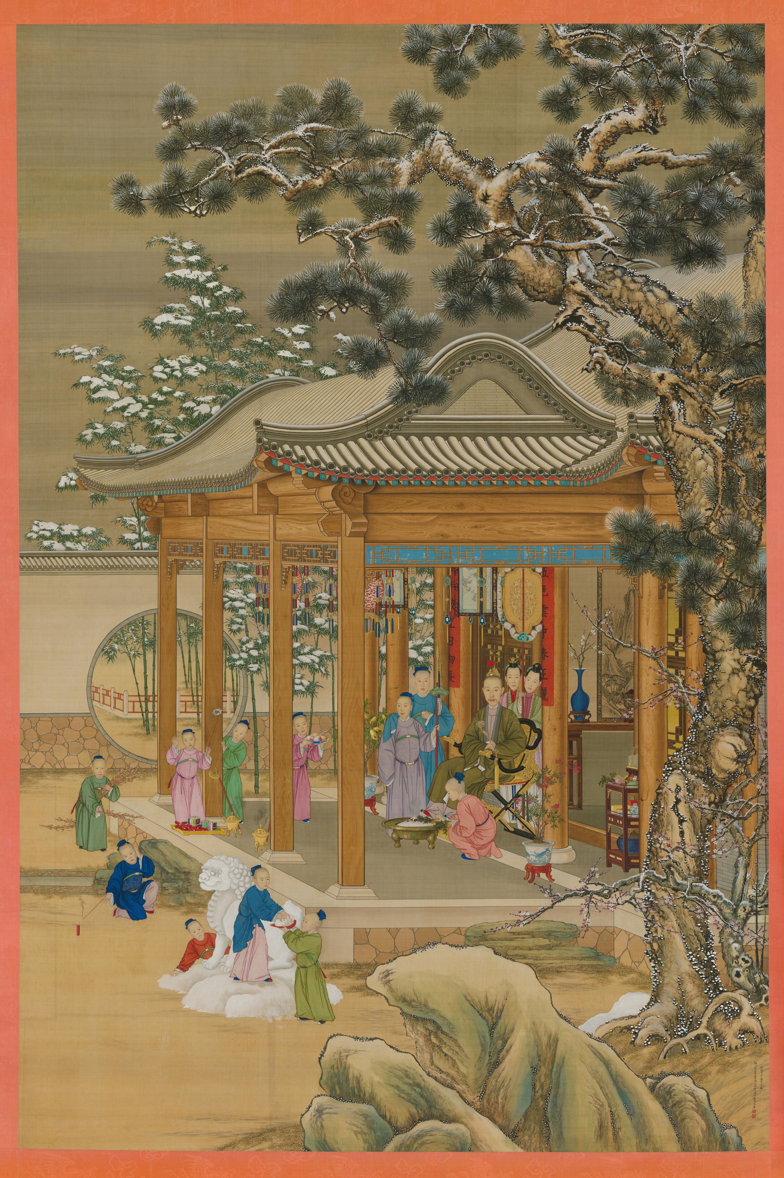 弘历雪景行乐图预览图
