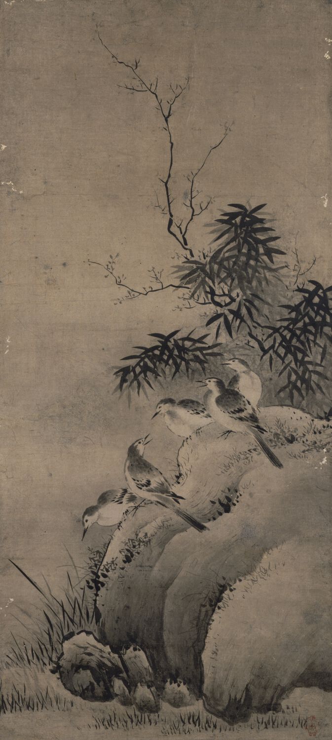 仿牧溪鹡鸰图缩略图