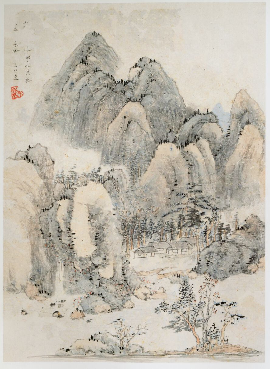 秋山花溪图缩略图
