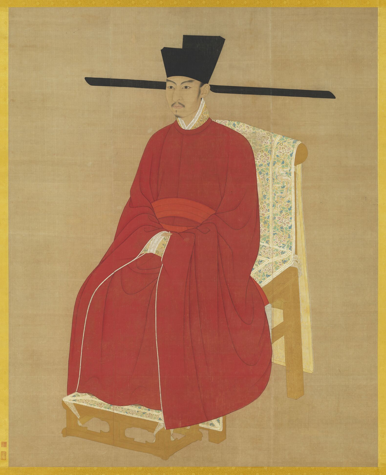 宋哲宗坐像轴预览图
