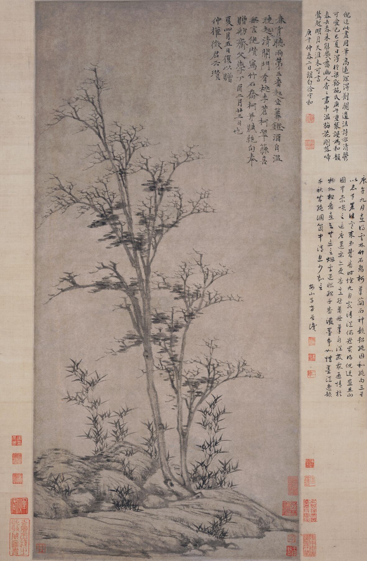 竹石乔柯图预览图