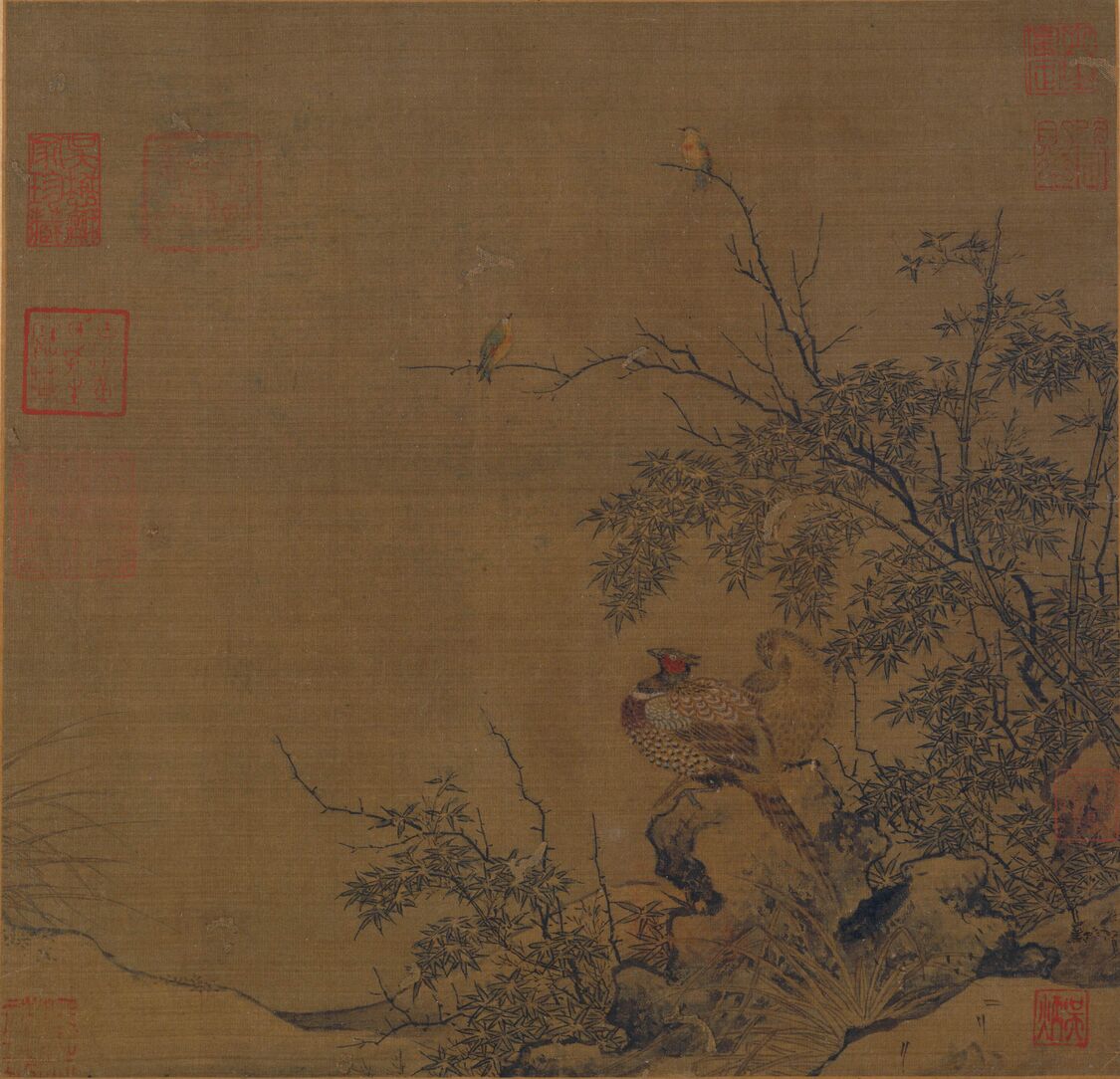 锦雉竹雀图预览图