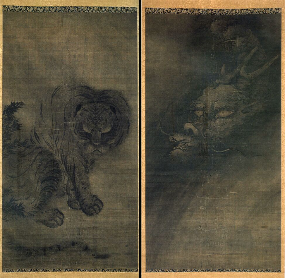 龙虎图对轴预览图