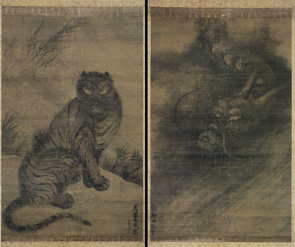 龙虎图对轴预览图