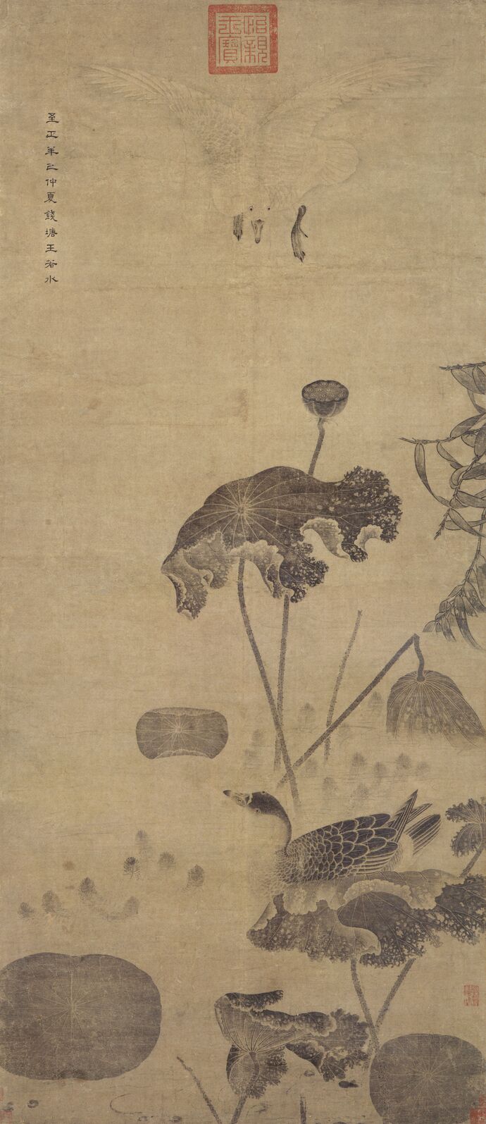 莲池水禽图预览图