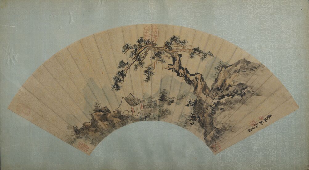 指画松崖图预览图