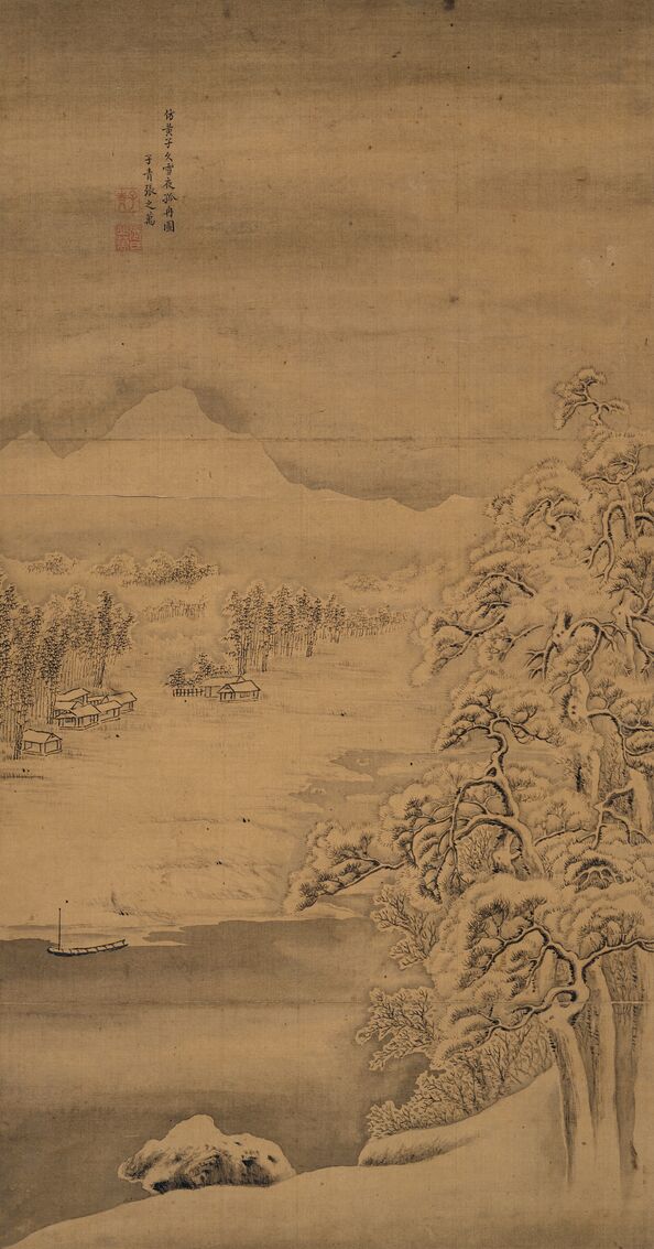 雪夜孤舟图预览图